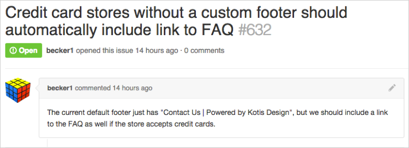 Good Issue Example