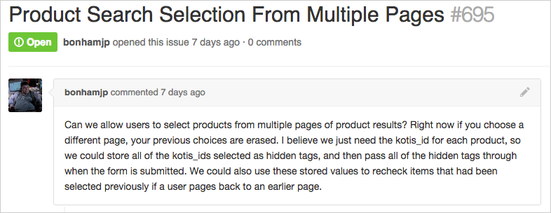 Not So Good Issue Example