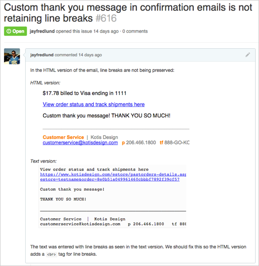 Okay Issue Example